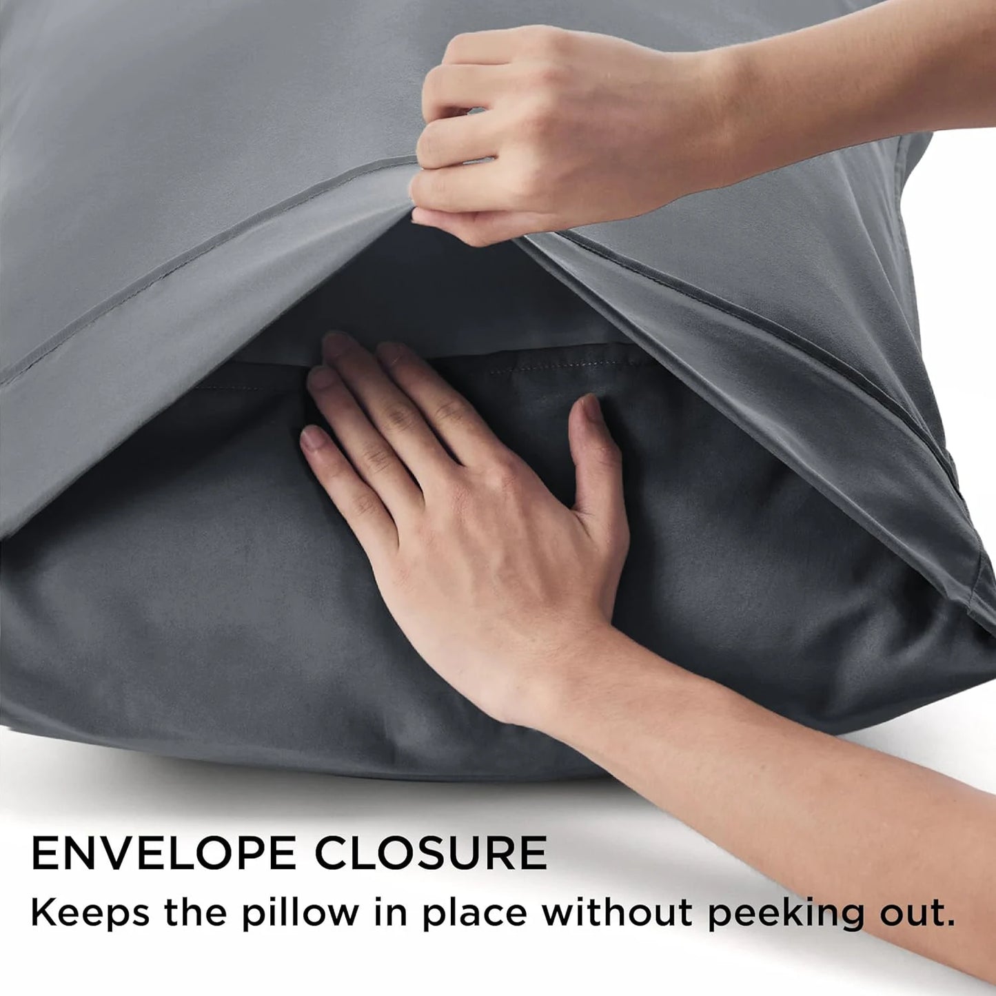 Luxury Cooling Rayon Derived from Bamboo Blend Ultra Soft Pillow Cases - Cooling & Breathable - Pillowcase with Envelope Closure
