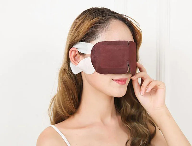 HANRIVER Bamboo charcoal steam eye mask ice silk to relieve fatigue and comfortable sleep an eye mask