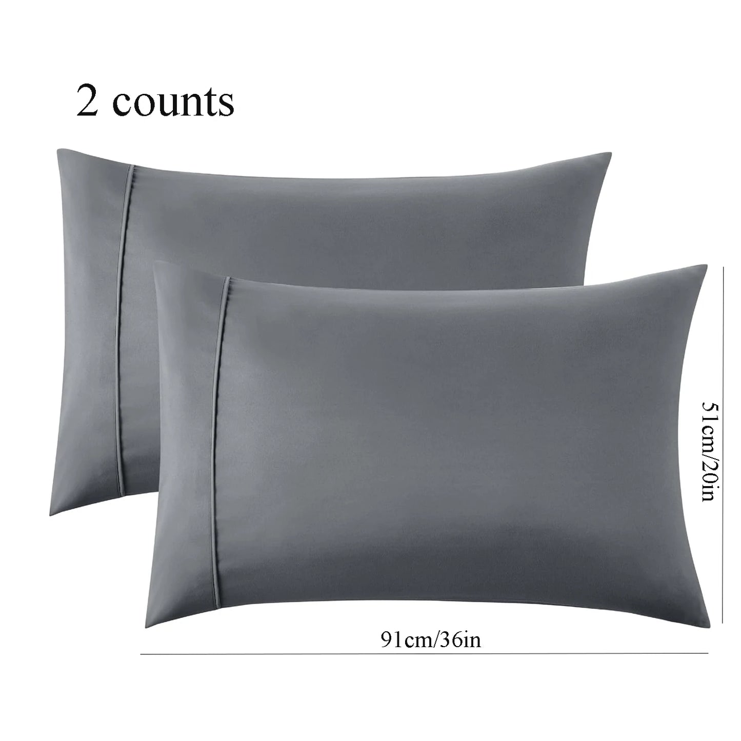 Luxury Cooling Rayon Derived from Bamboo Blend Ultra Soft Pillow Cases - Cooling & Breathable - Pillowcase with Envelope Closure