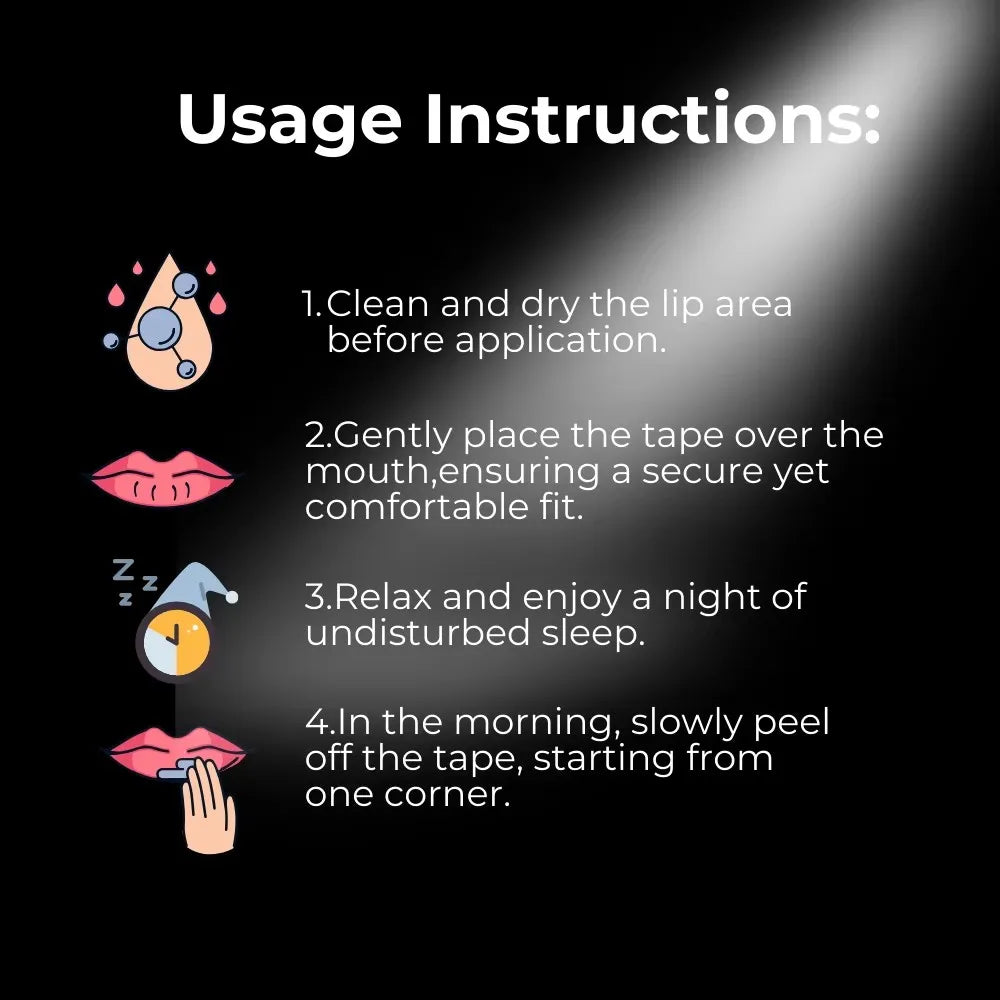 30/60Pcs Anti Snoring Sleep Mouth Tape Best Breathing Nasal Strips Medical Grade Improved Sleeping Snoring Relief